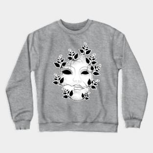 Black and white overgrown mask Crewneck Sweatshirt